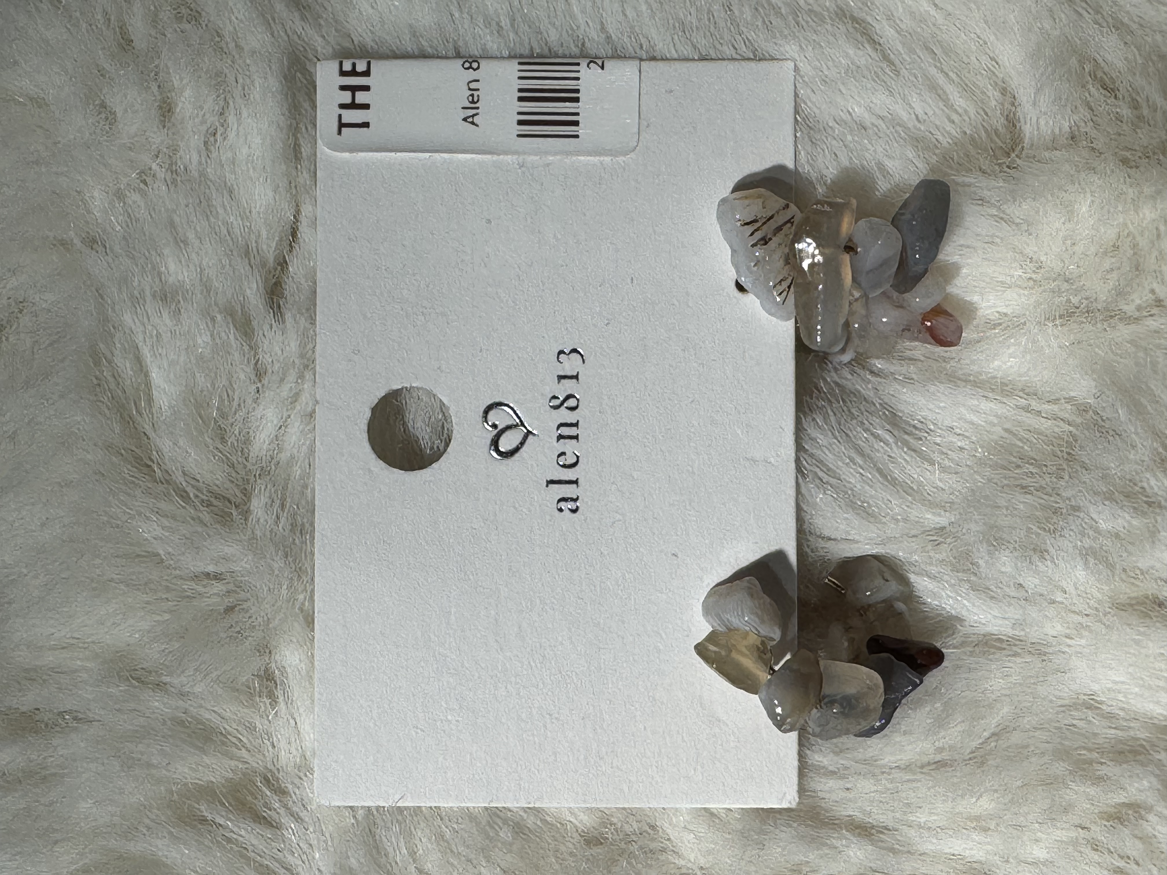 A813 Stone & Stone Stud Earrings