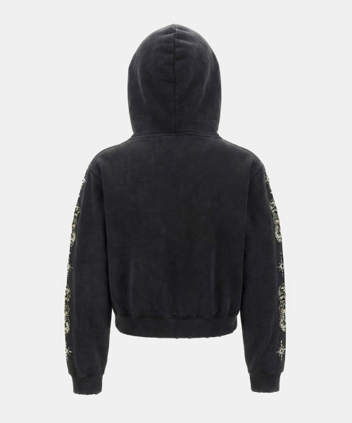Viper Gemstone Hooded Zip-Up - Black - 바이퍼 젬스톤 후드 집업 - 블랙