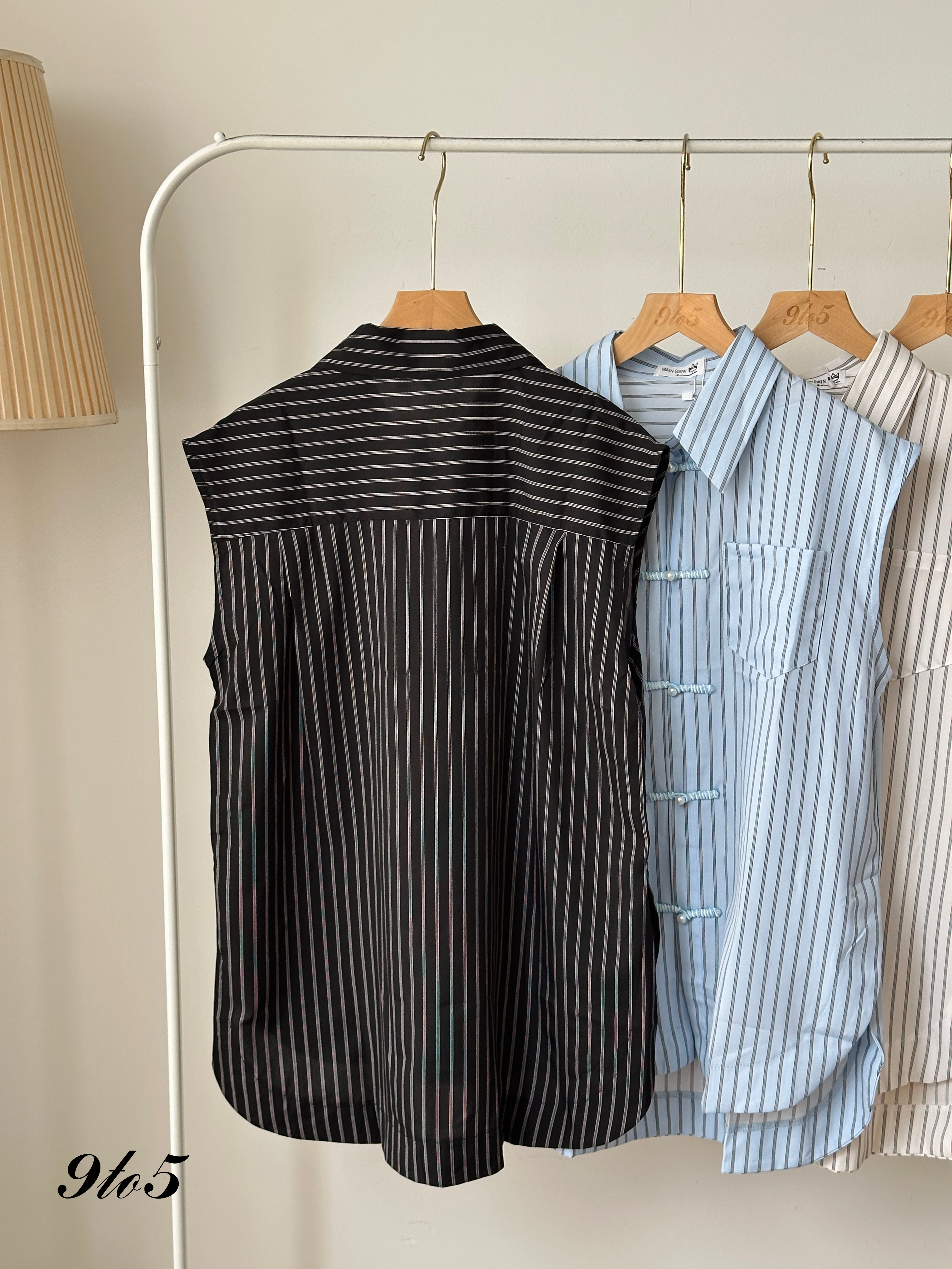 T3912 Sleeveless Stripe CNY Top - 4 Colors