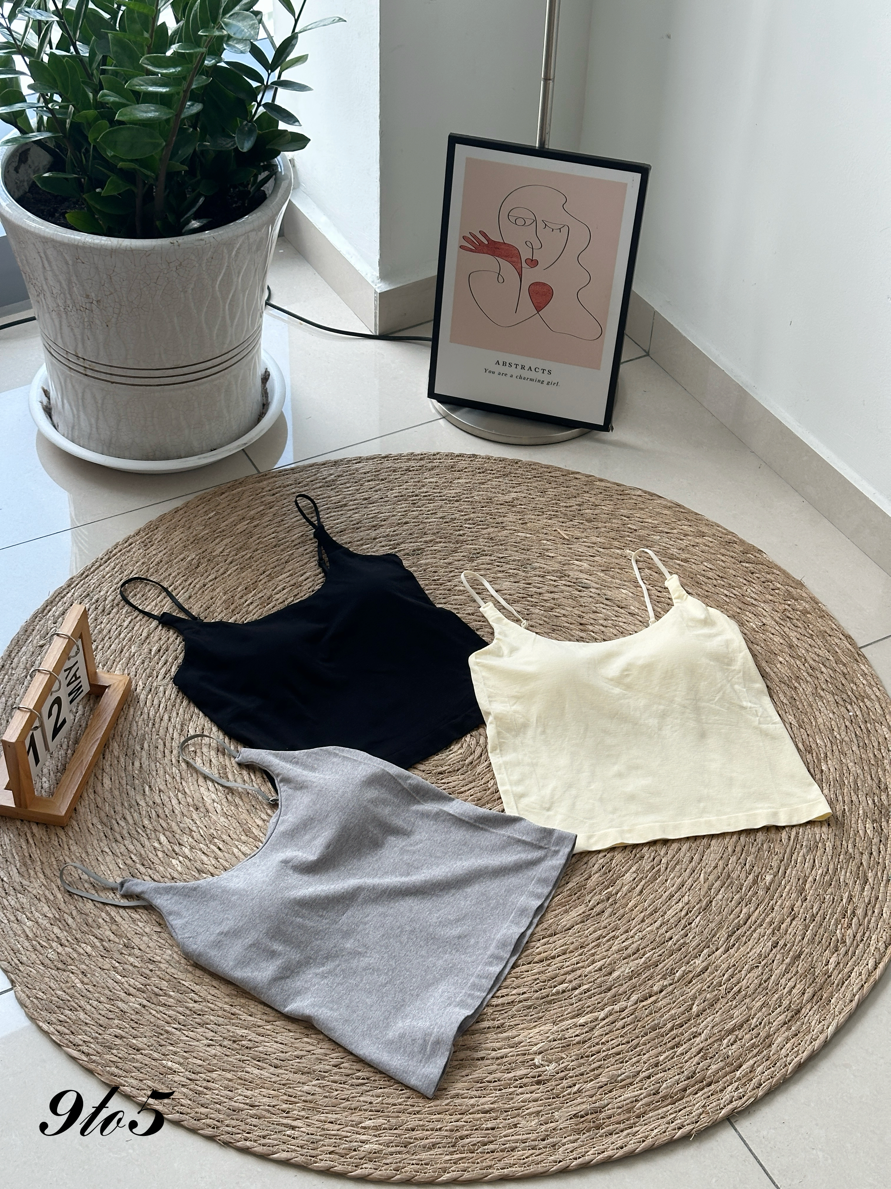 T4161 Sleeveless Bra Top - 3 Colors 