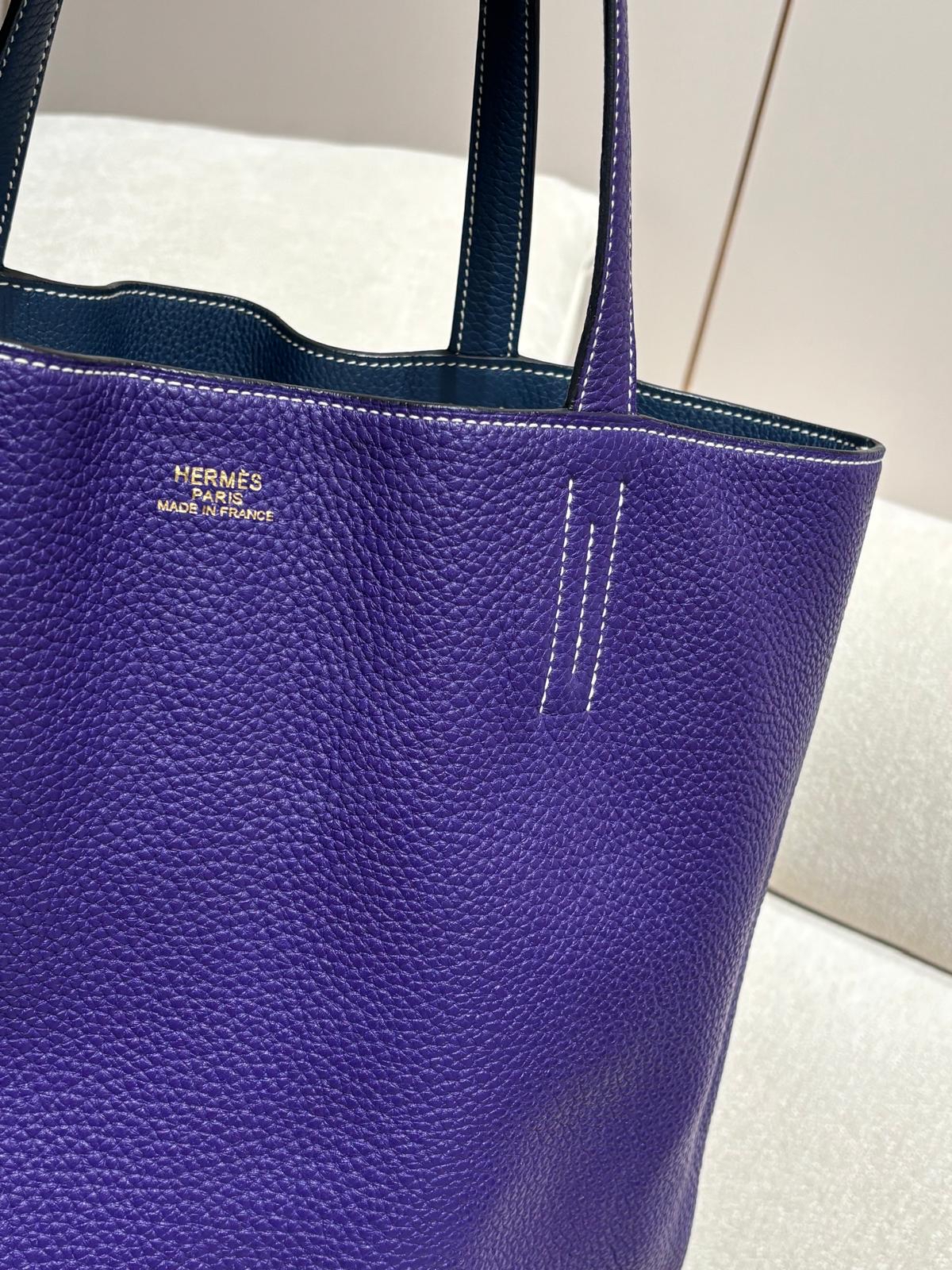 Hermes Double Sens 36 Tote Bag Stamp [Q] TC粒粒牛皮 100%Authentic, 98%New ✅Dust bag 