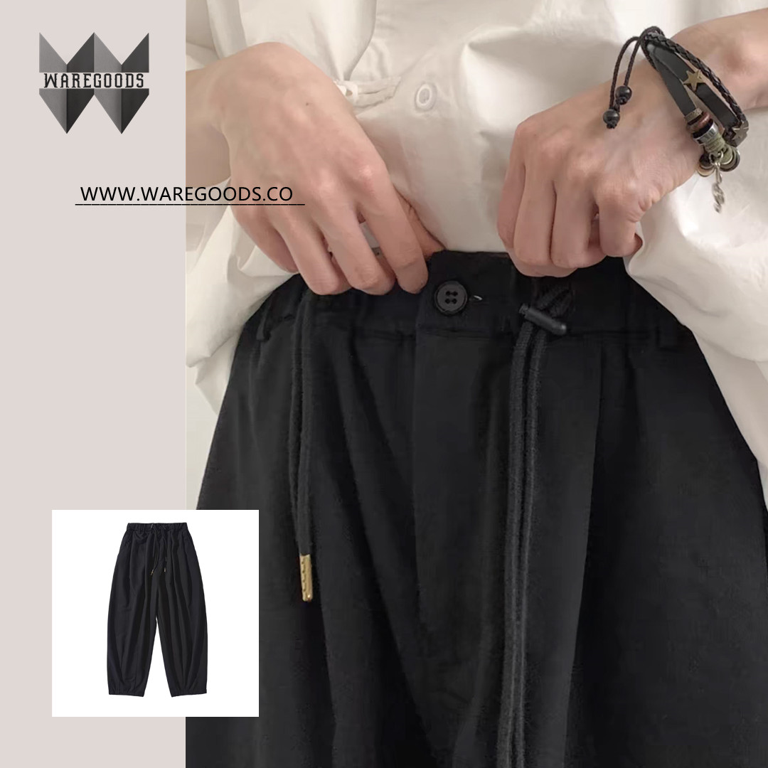 W1009日系基本款垂感西褲