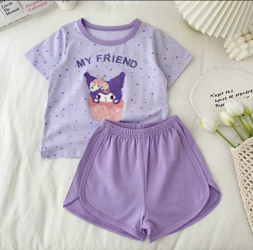 【$50童裝區】兒童刺繡短袖套裝