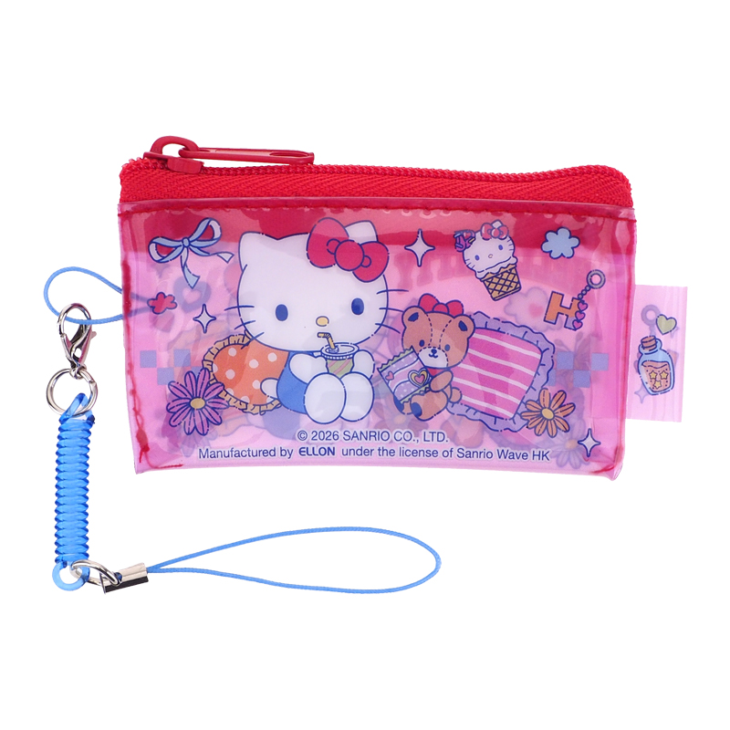 Hello Kitty Mini PVC Mesh Bag w/ Spiral Cord 迷你PVC袋電話繩