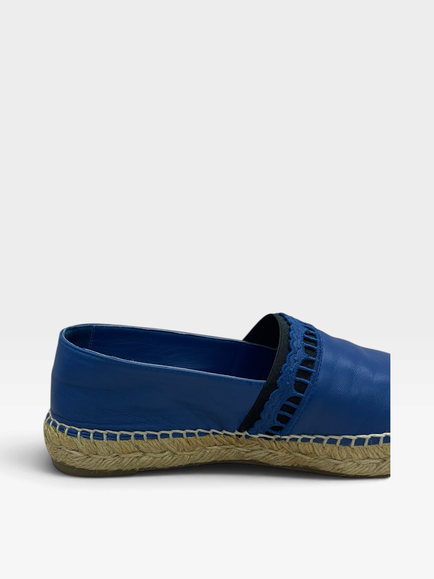Pre-Owned Chanel Blue & Black Lambskin Espadrilles /Product Code: 102206