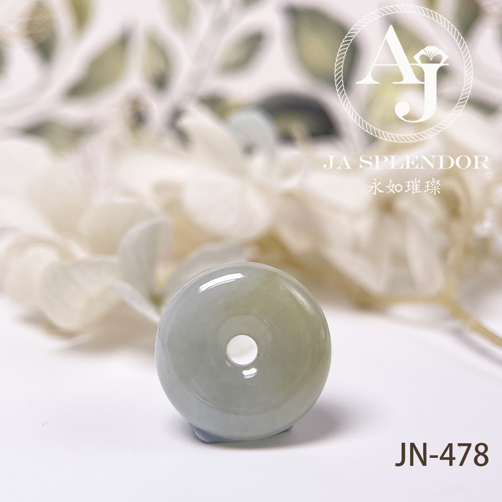 JN-478/482/492/494 天然翡翠A玉 冰潤秋香綠小平安扣