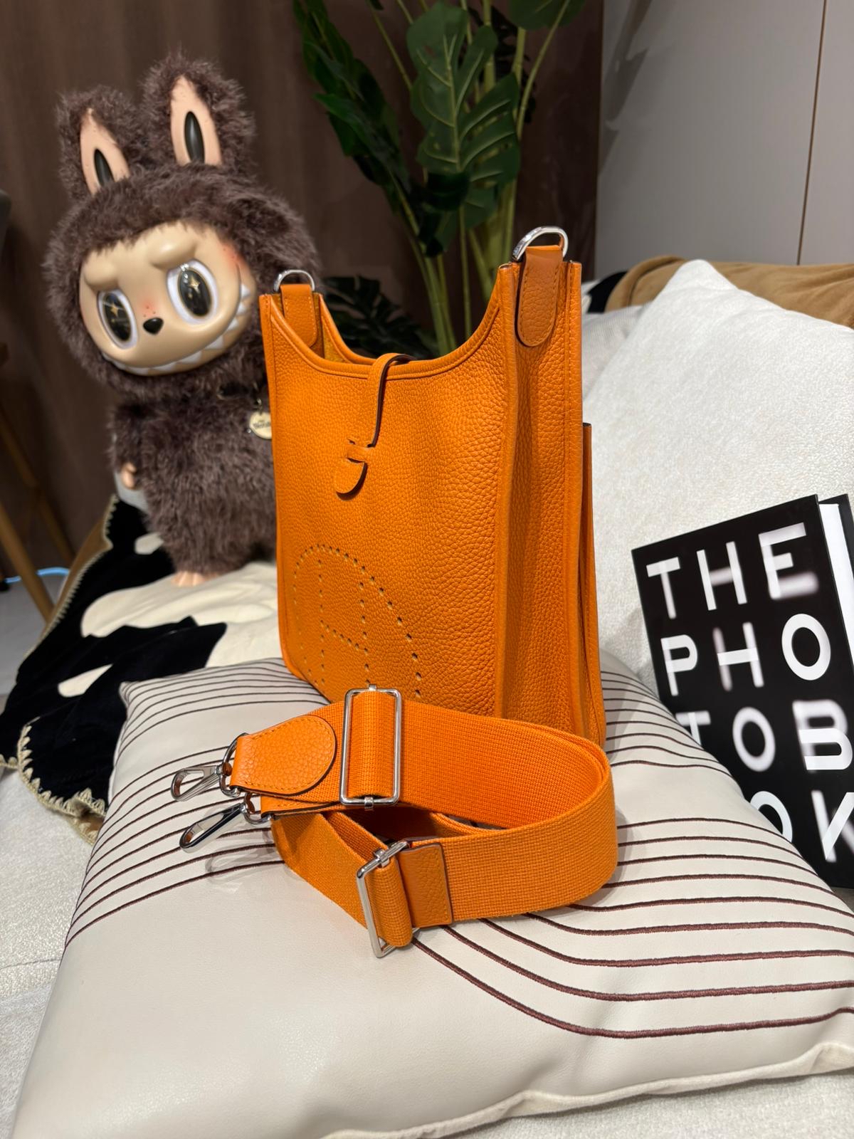 Hermes evelyne 29, Stamp C 杏脯色 TC粒粒牛皮 100%Authentic ,98%new ✅塵袋