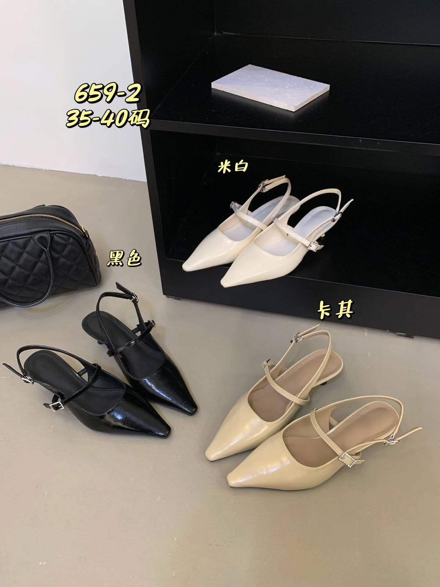 659-2 气质玛丽珍尖头高跟鞋🇨🇳