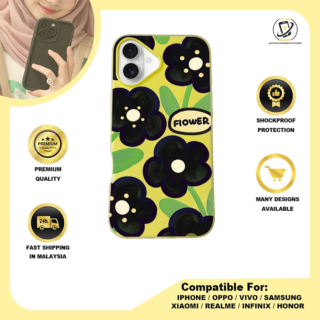 JELLY CASE PHONE FOR IPHONE - DESIGN FLOWER W
