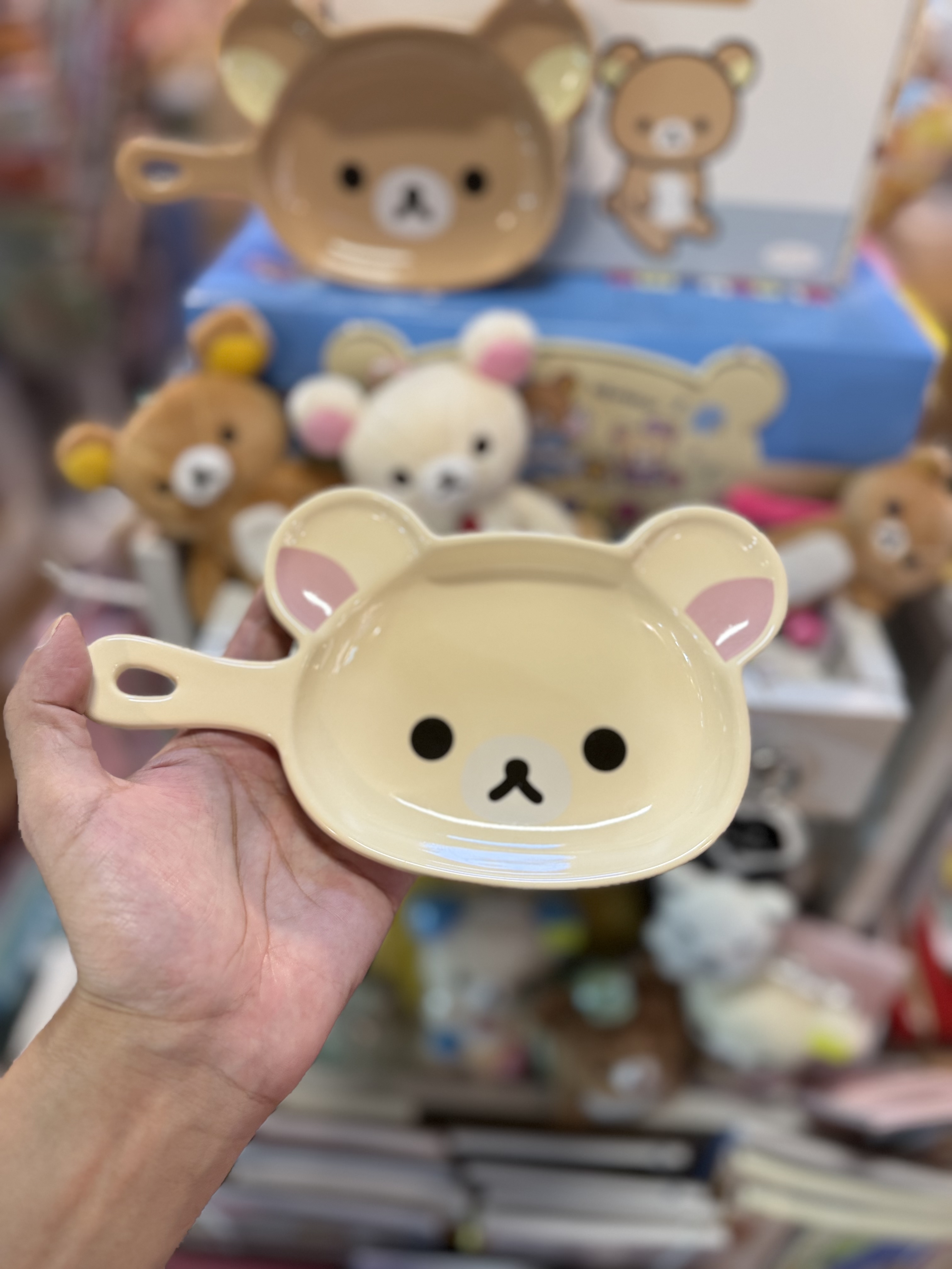 《預訂貨品》全新韓國限定 Rilakkuma手柄陶瓷碟仔套裝 （1套2個。1啡熊1白熊）