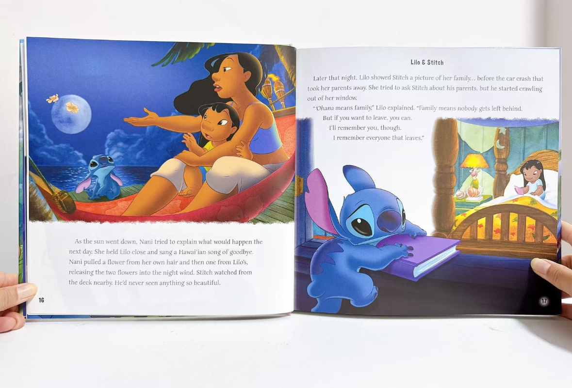 🌟史迪奇迷必入！迪士尼正版《7 Days of Lilo & Stitch Stories》星际宝贝7天故事集！  ✅还记得那只来自外星的蓝色小怪物吗？    ✅没错，就是Stitch！它”回归“啦  ✅官方正版授权——迪士尼画风原汁原味，收藏级质感！    ✅教会孩子友谊、勇气与接纳，暖心治愈！