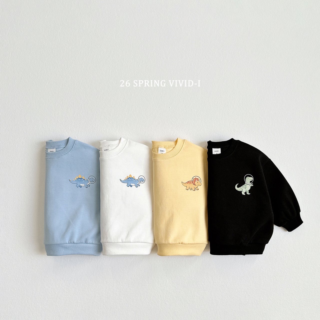 [現貨] 韓國VIVID-I  恐龍衫_白色85-95cm