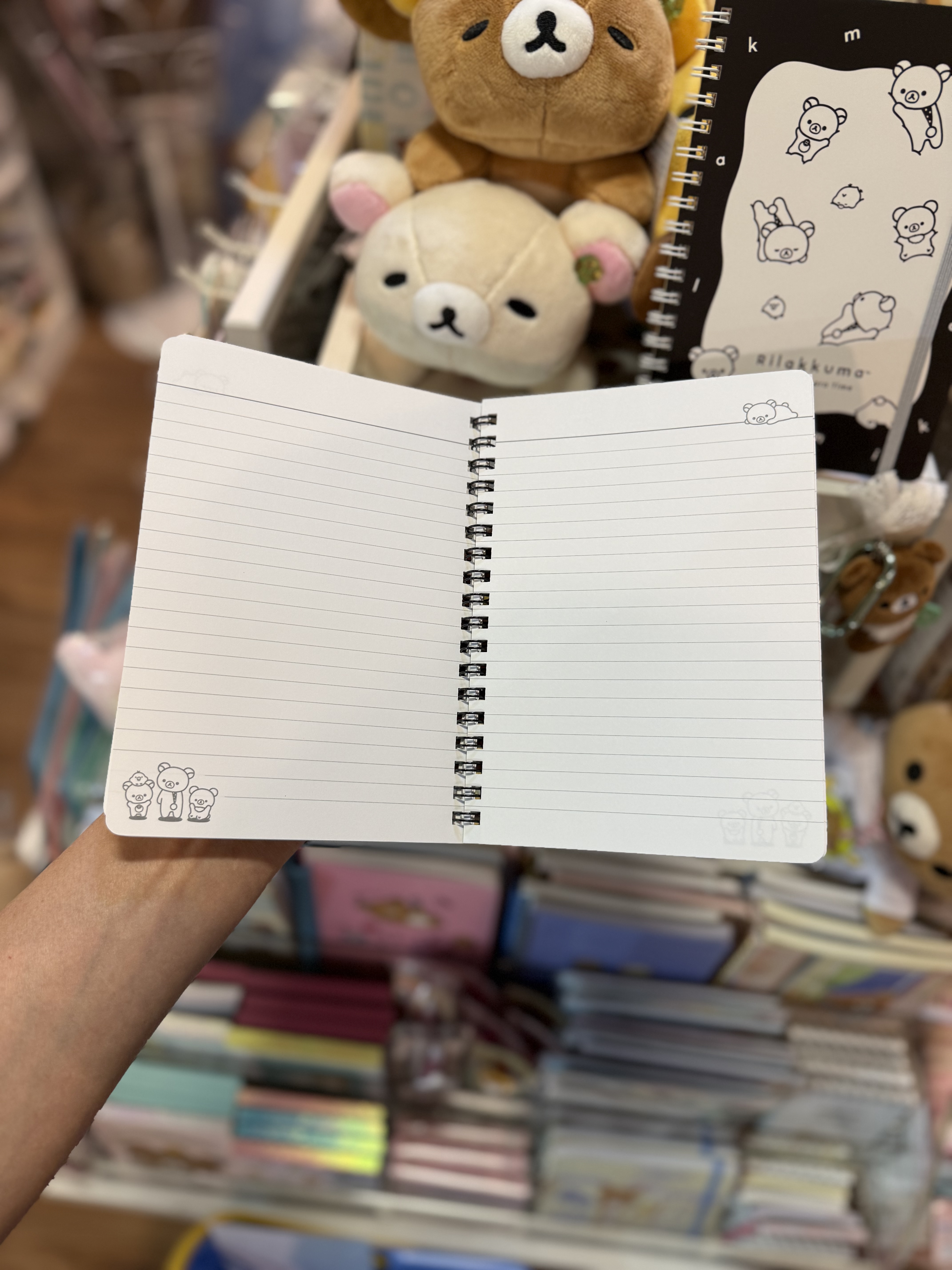 《現貨》全新Rilakkuma黑白造型圈簿