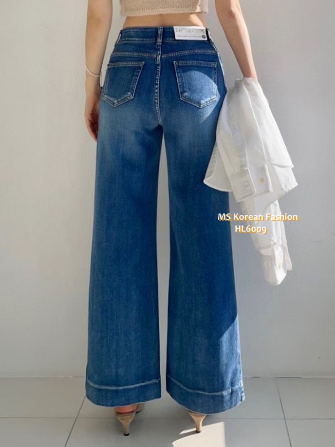 HL6009 韓國🌼Howluk靚洗水九分闊筒牛