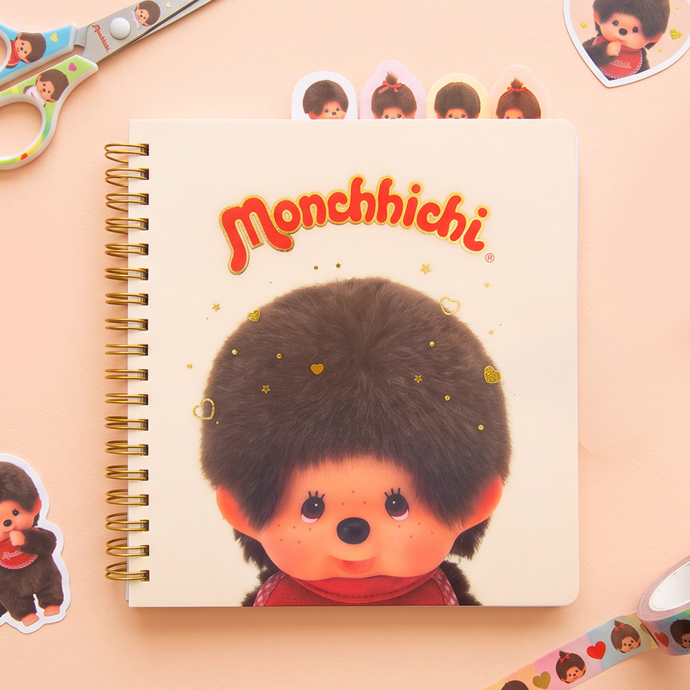 【預訂】韓國直送 Monchhichi 萌趣分頁索引雙環筆記本