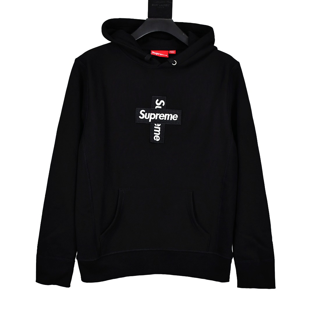 Supreme Cross Box Logo Hooded Sweatshirt