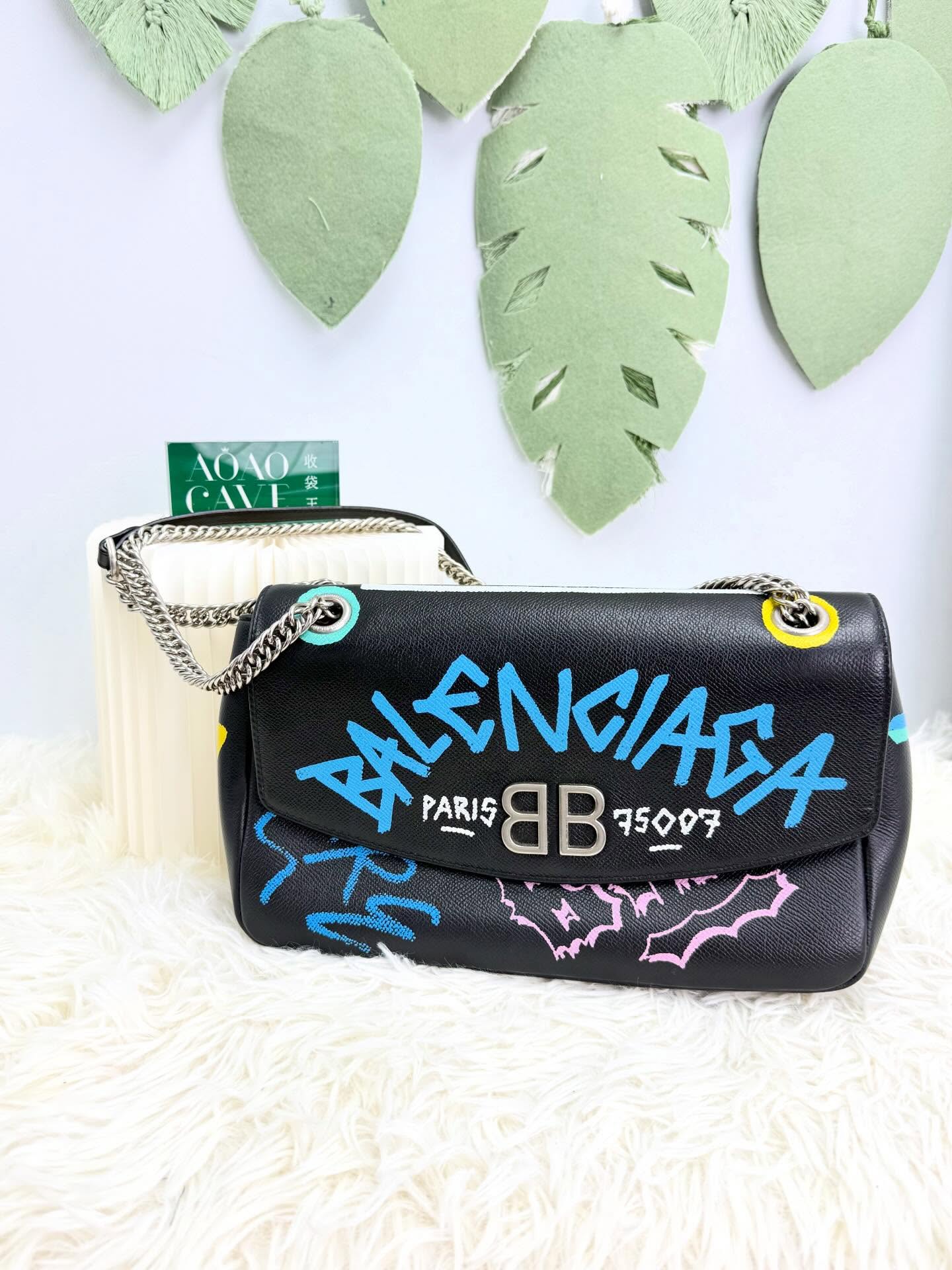 巴黎世家🖤PRE OWNED 塗鴉二合一🩷🩵 