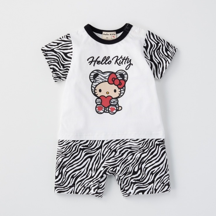 🇯🇵限量預訂 日本直送🇯🇵Hello Kitty人物印花斑馬紋短袖連身服
