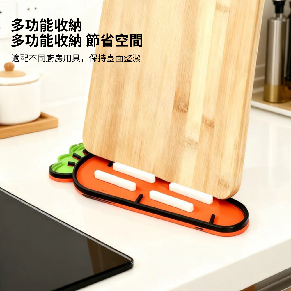 卡通廚防滑墊 灶台鍋蓋墊 收納墊 放置器 鍋鏟菜板墊 隔熱墊 胡蘿蔔 [平行進口] HK2741