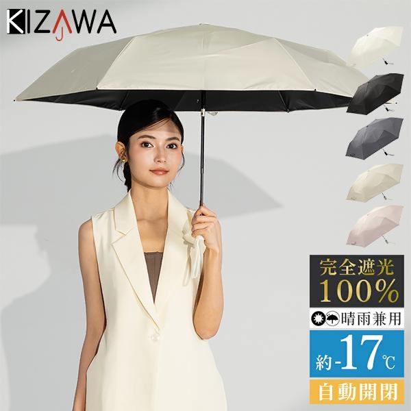 『預訂優惠』日本KIZAWA Pattofold-swifit系列輕量6骨碳形狀穩定自動雨傘(55cm)多色