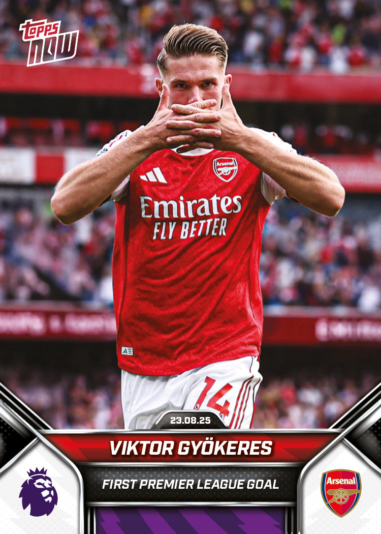 Viktor Gyökeres - 2025/26 Premier League Topps NOW #8 阿仙奴紀念卡｜PR 2,331