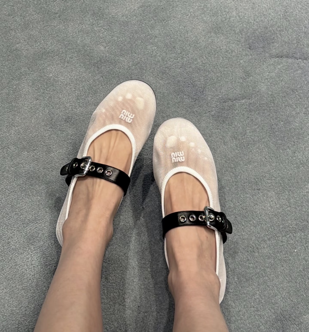 限時優惠✨訂貨🍒MIUMIU 白色網紗Maryjane   Size 36 36.5 37 39 40