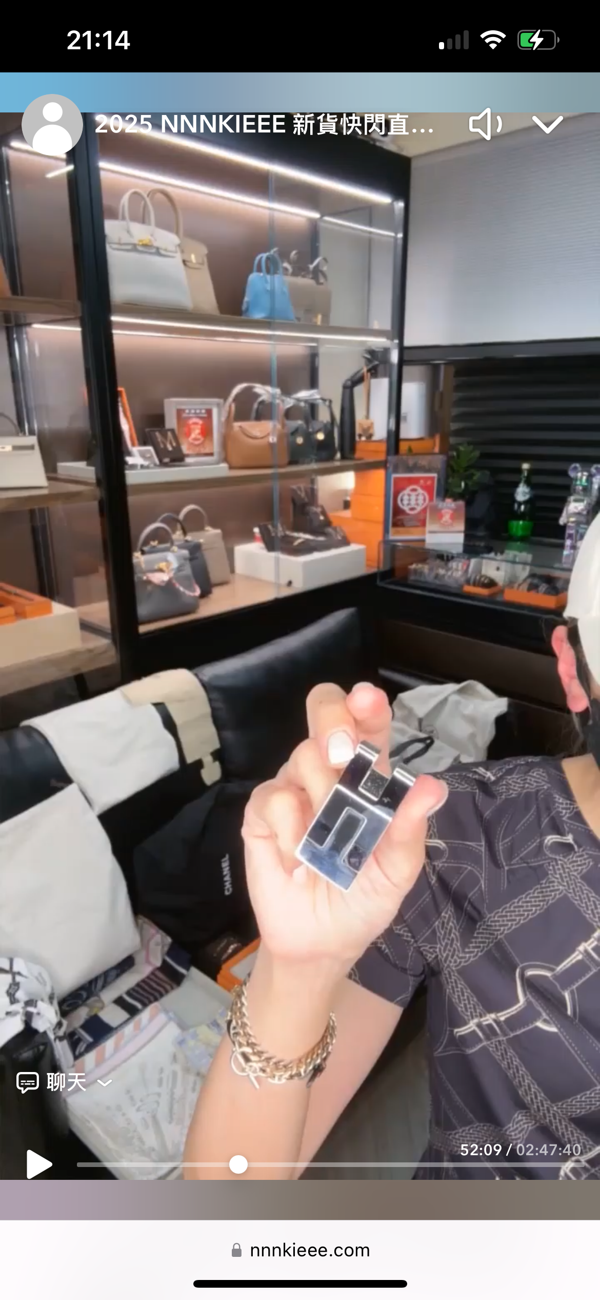 Hermes 全新 H 不銹鋼 Bill clip 