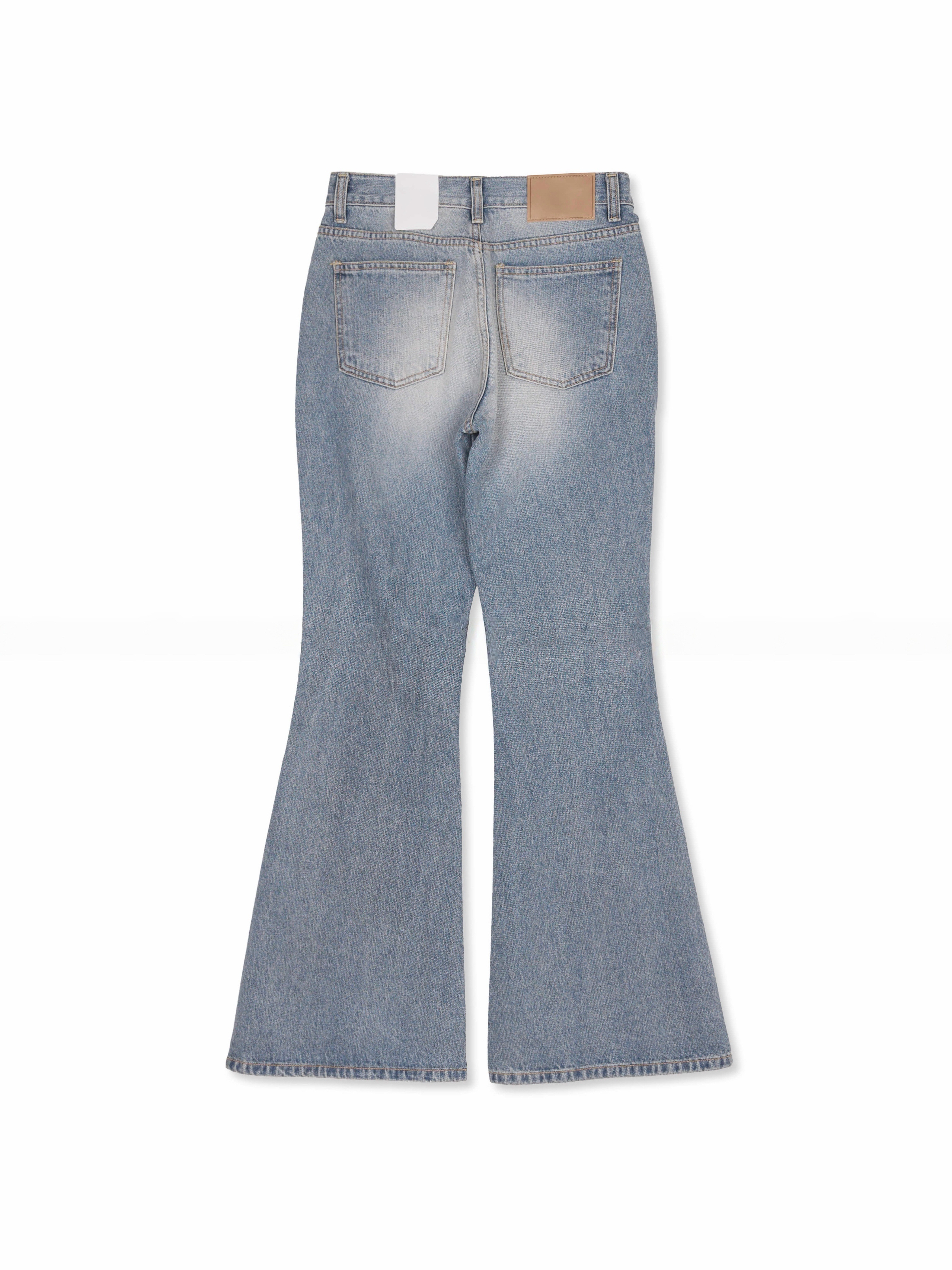 Studded Flare Denim Jeans