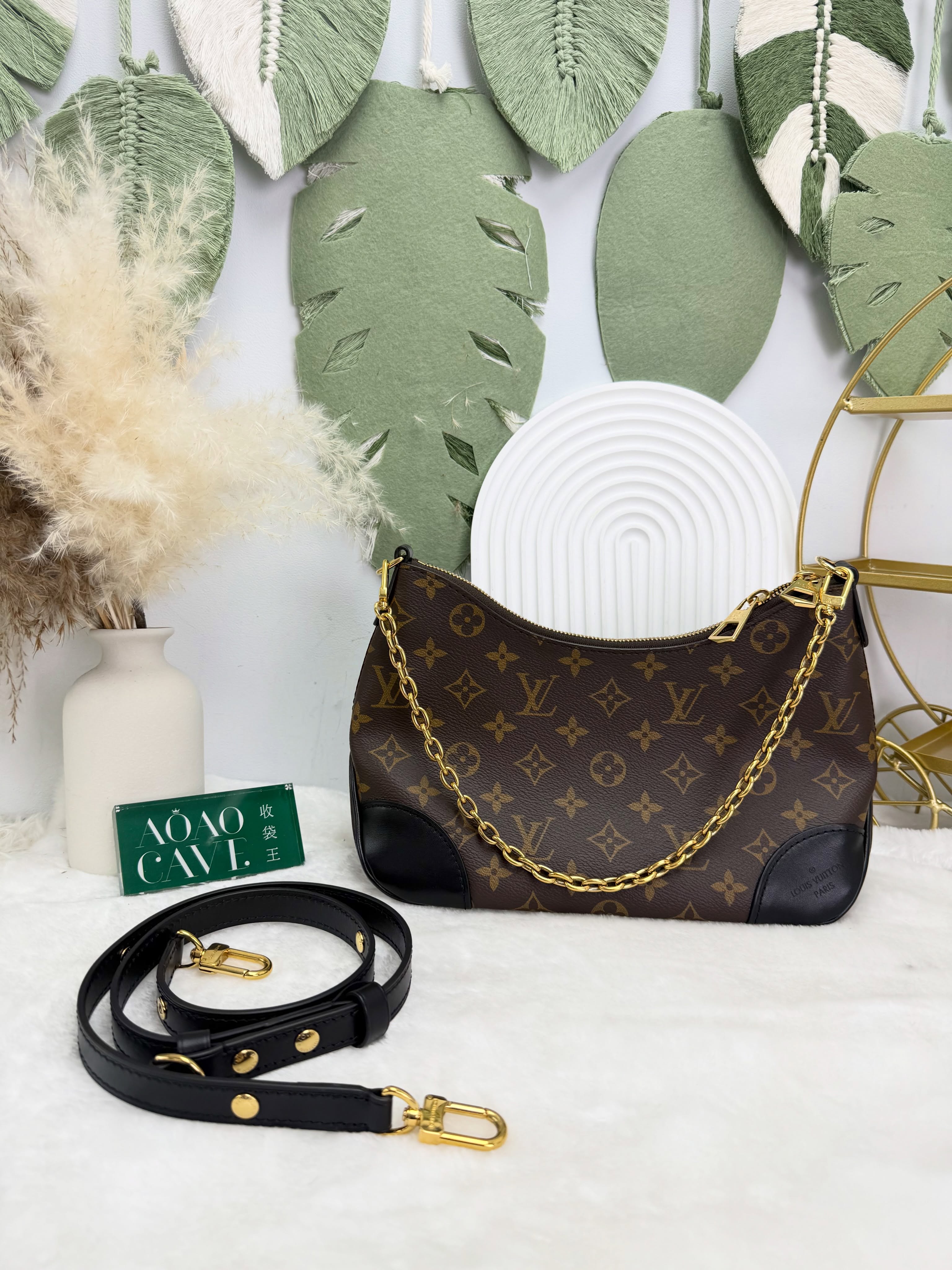 LV👜 PRE OWNED 🛍️老花黑牛🖤晶片款 有塵袋有單✨💼