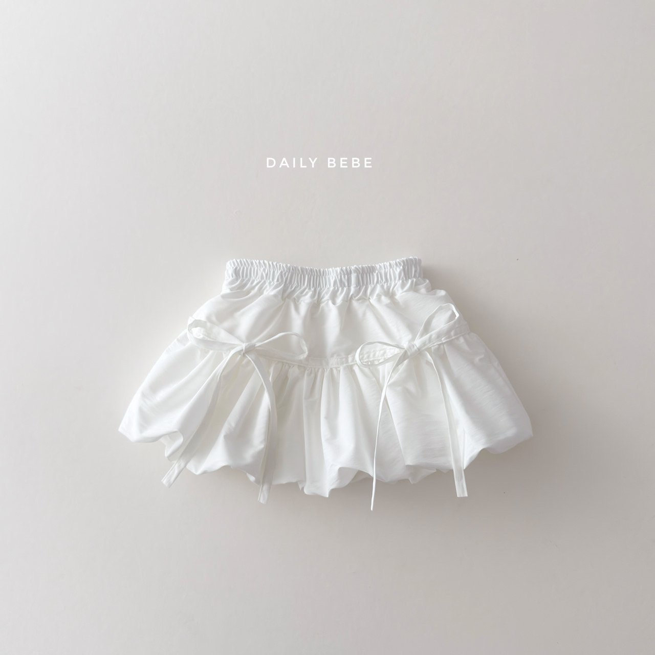 Dailybebe | pompom skirt (White L100-110)