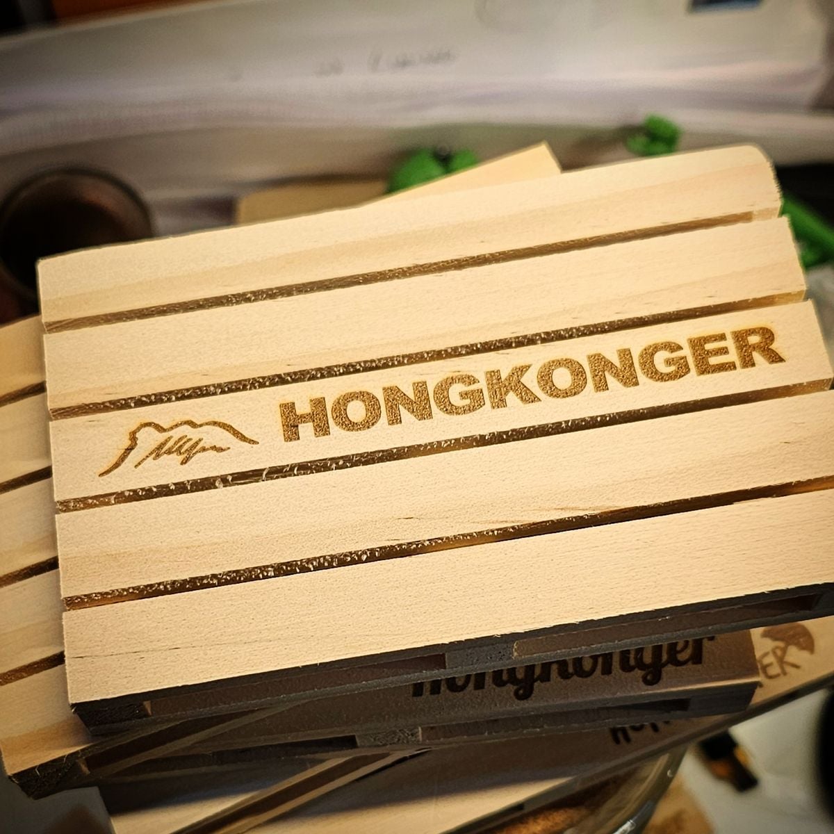 HONGKONGER 實木卡板杯墊