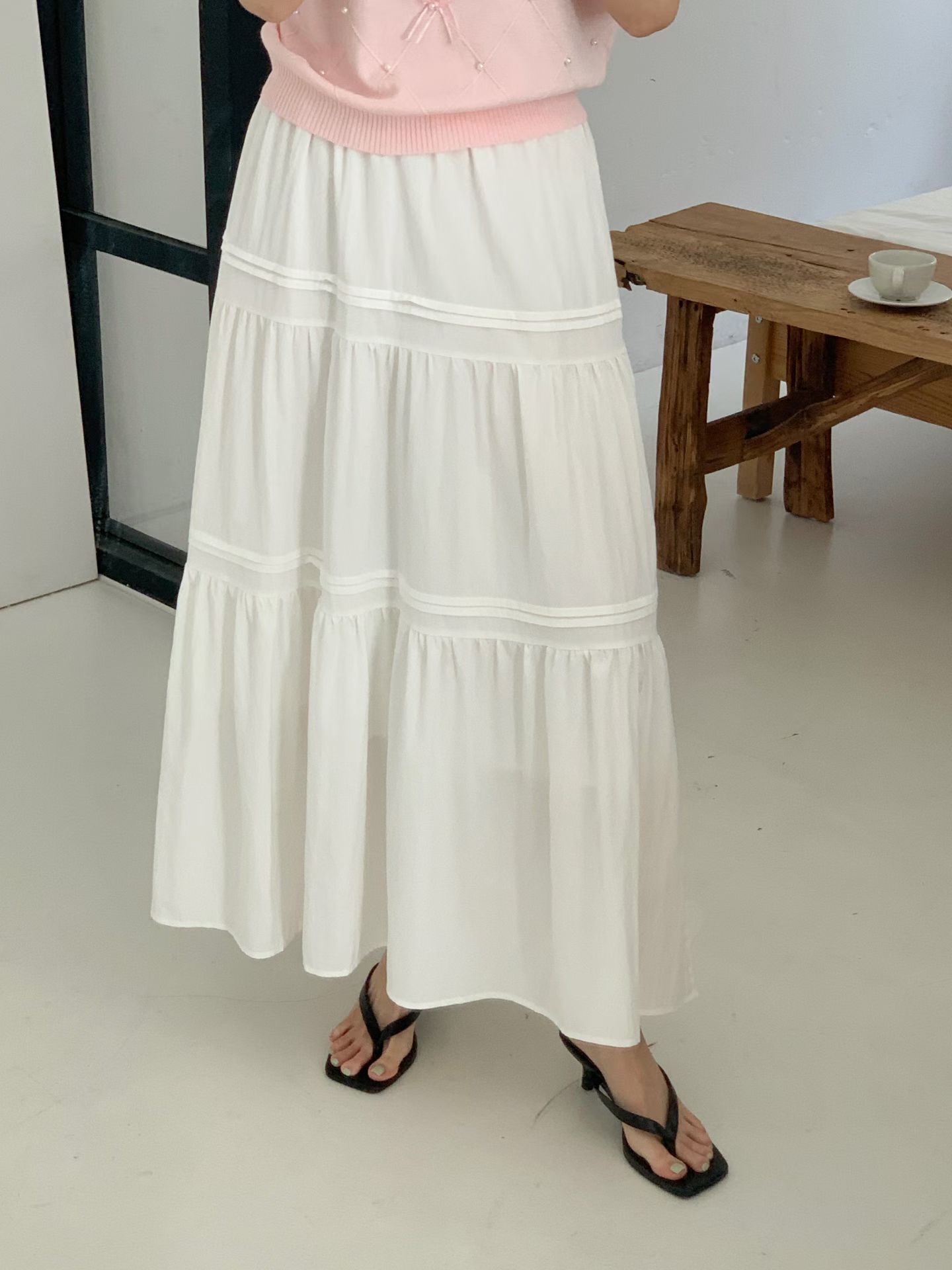 CT5 法式壓邊半截裙