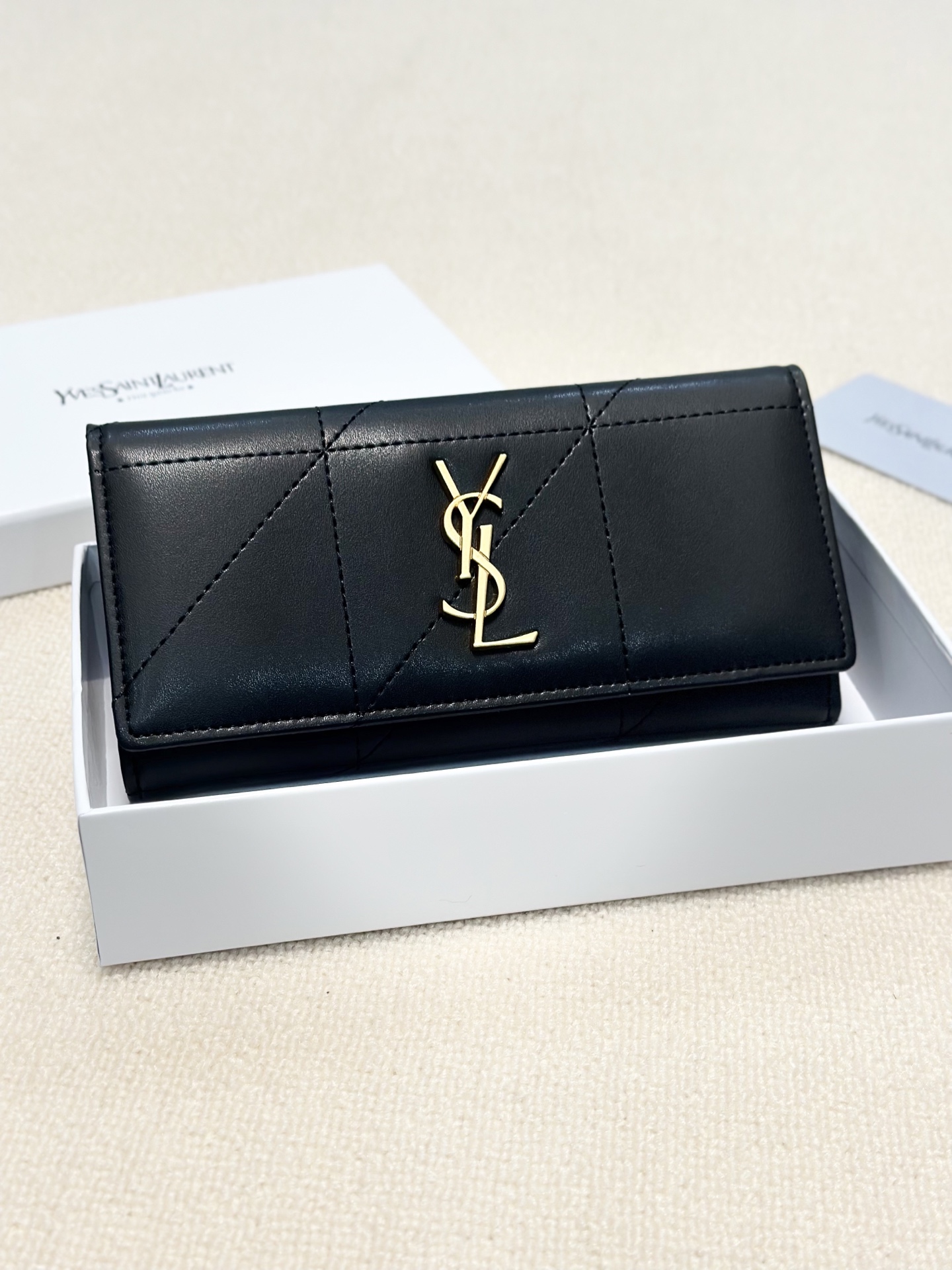 YSL 長版真皮銀包