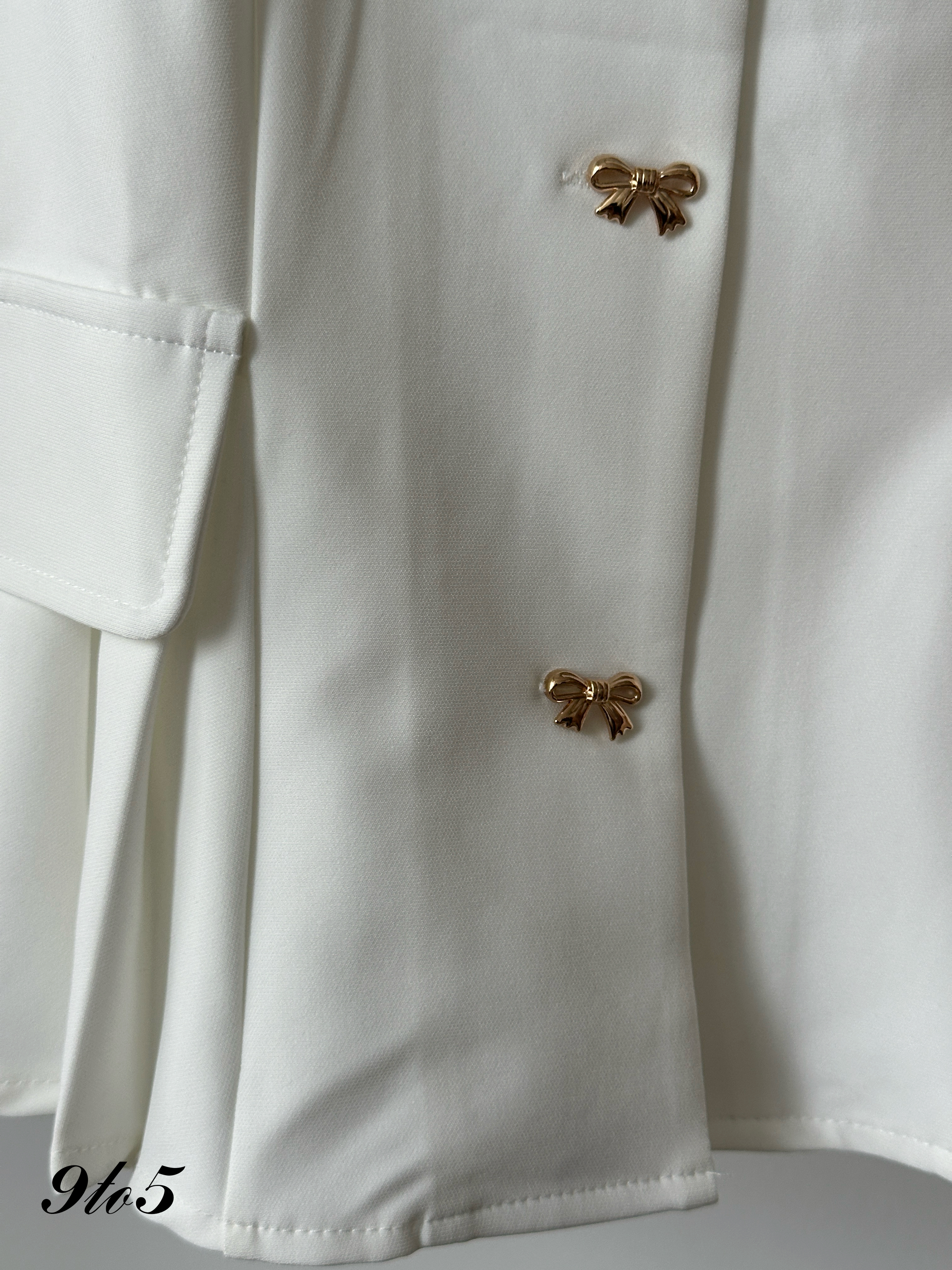 T4207 Ribbon Button Blazer Vest - 3 Colors 