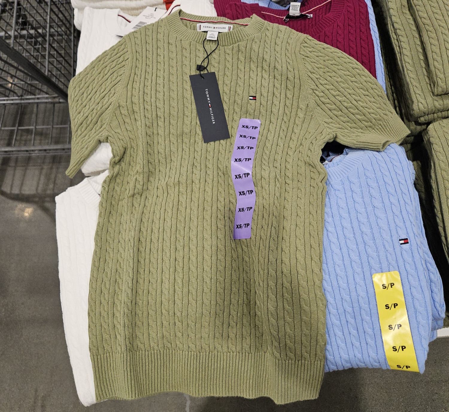 TOMMY 女裝麻花衫 加拿大  Tommy 女裝短袖紐紋款*