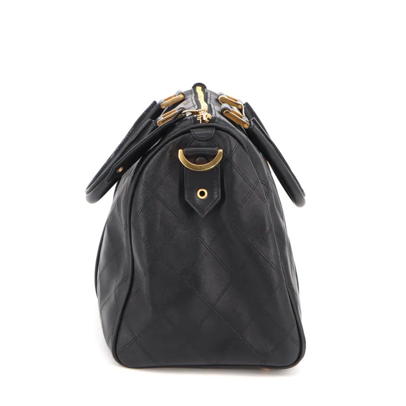 Chanel Bicolor Lambskin Boston Travel Bag