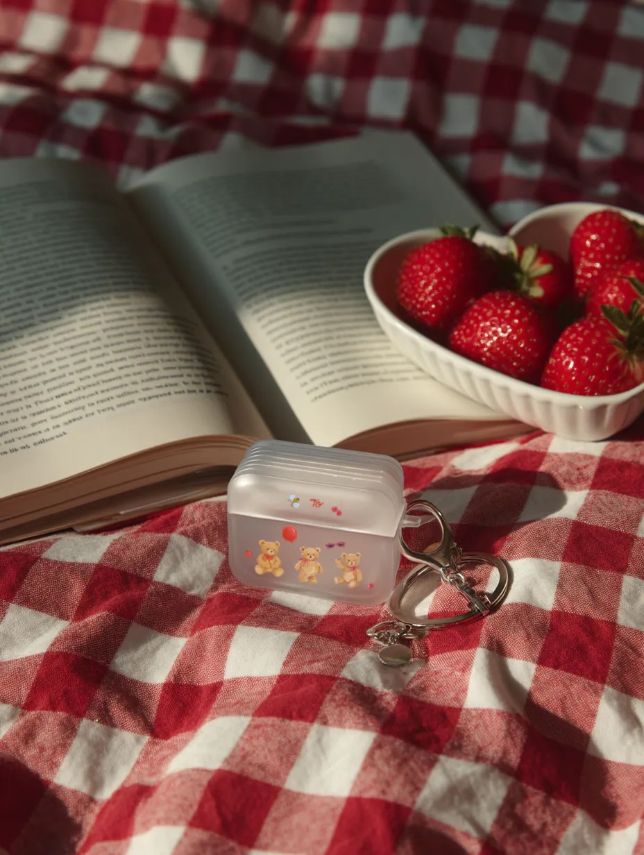 【Mr.Teddy and his Happy Moments】磨砂半透明方盒AirPods Case