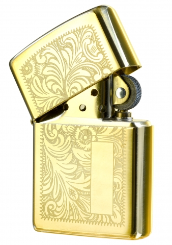 Zippo - 352B 黄銅鏡面 雙面蝕刻 | 防風打火機 | ZIPPO 指定授權經銷商 |美國製造 | 收藏