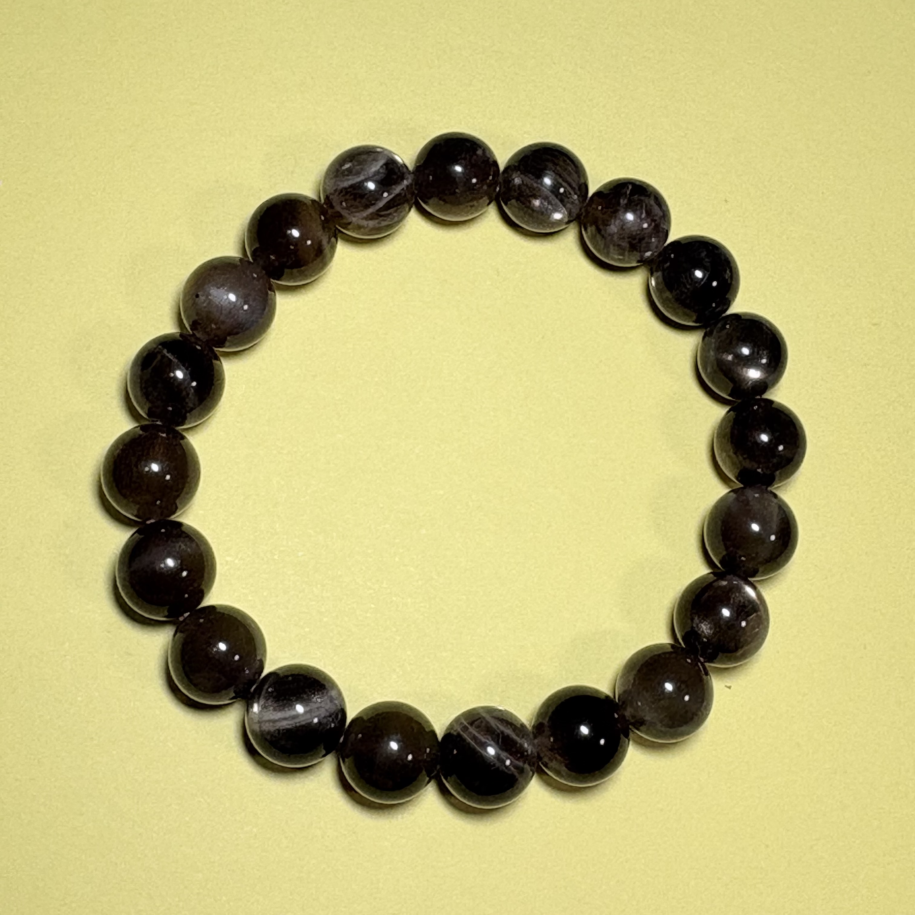 10mm黑幹體黑太陽石手串No.3060