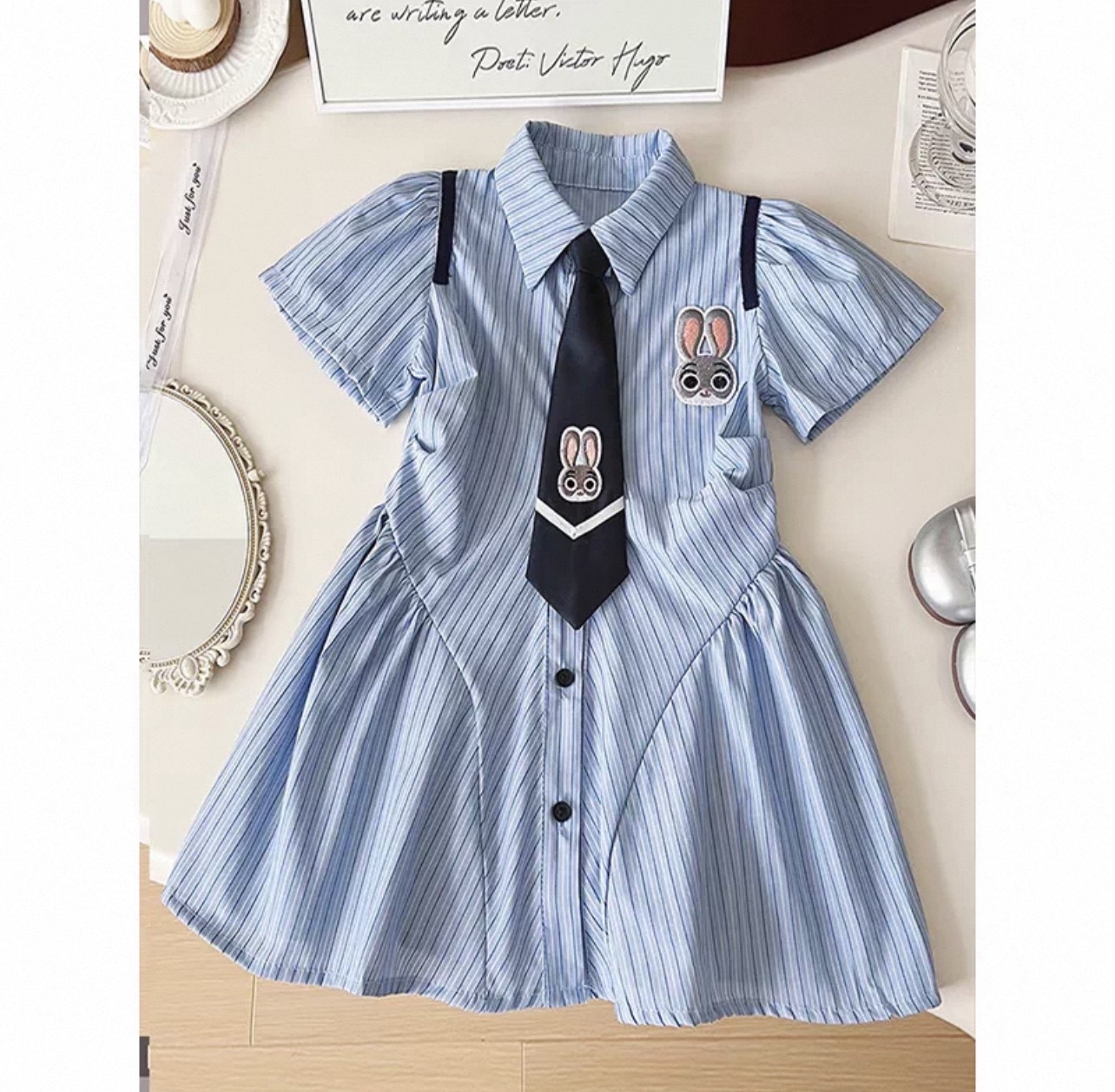 【$50童裝區】女童間條連身裙