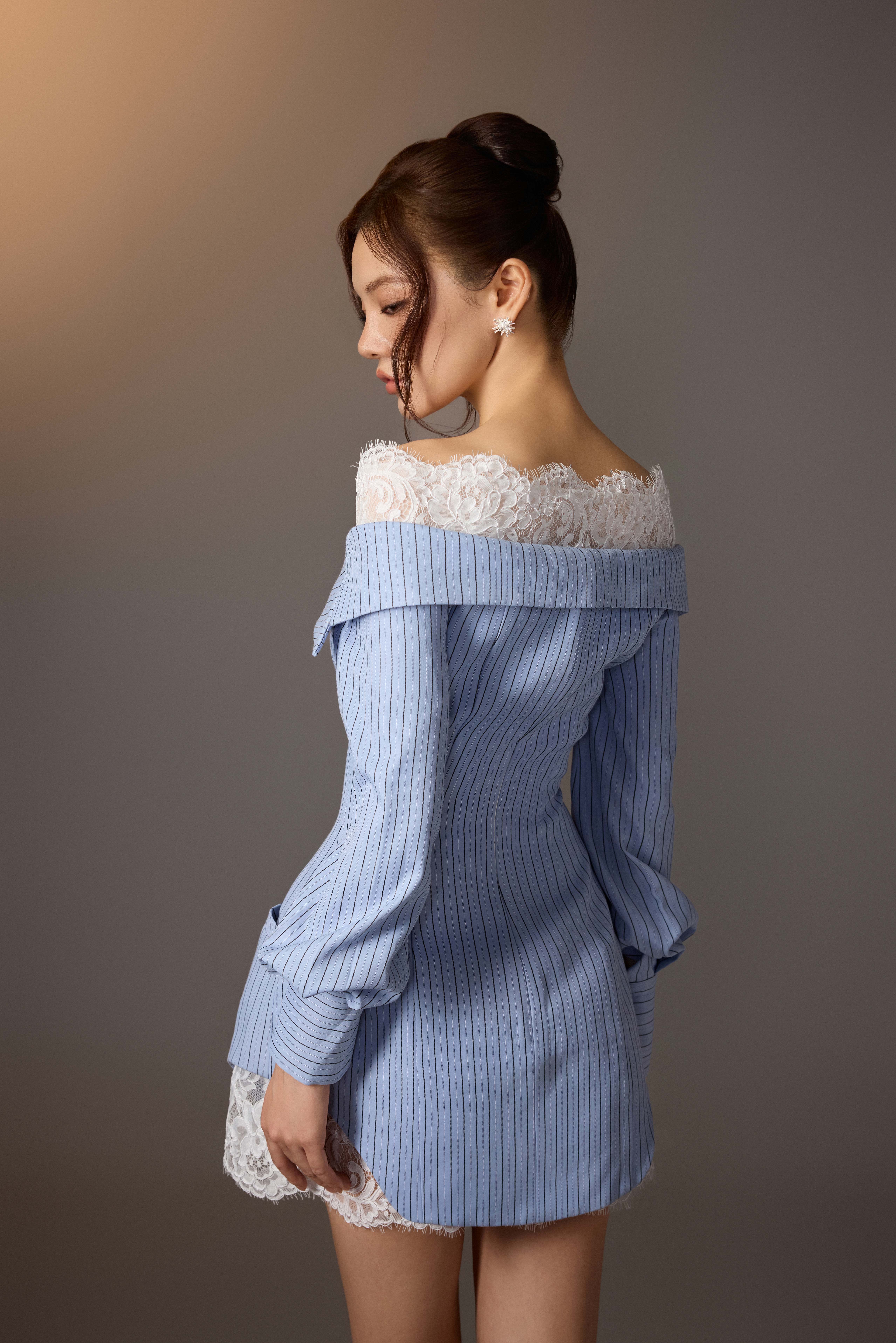 Lace Trimmed  Dress