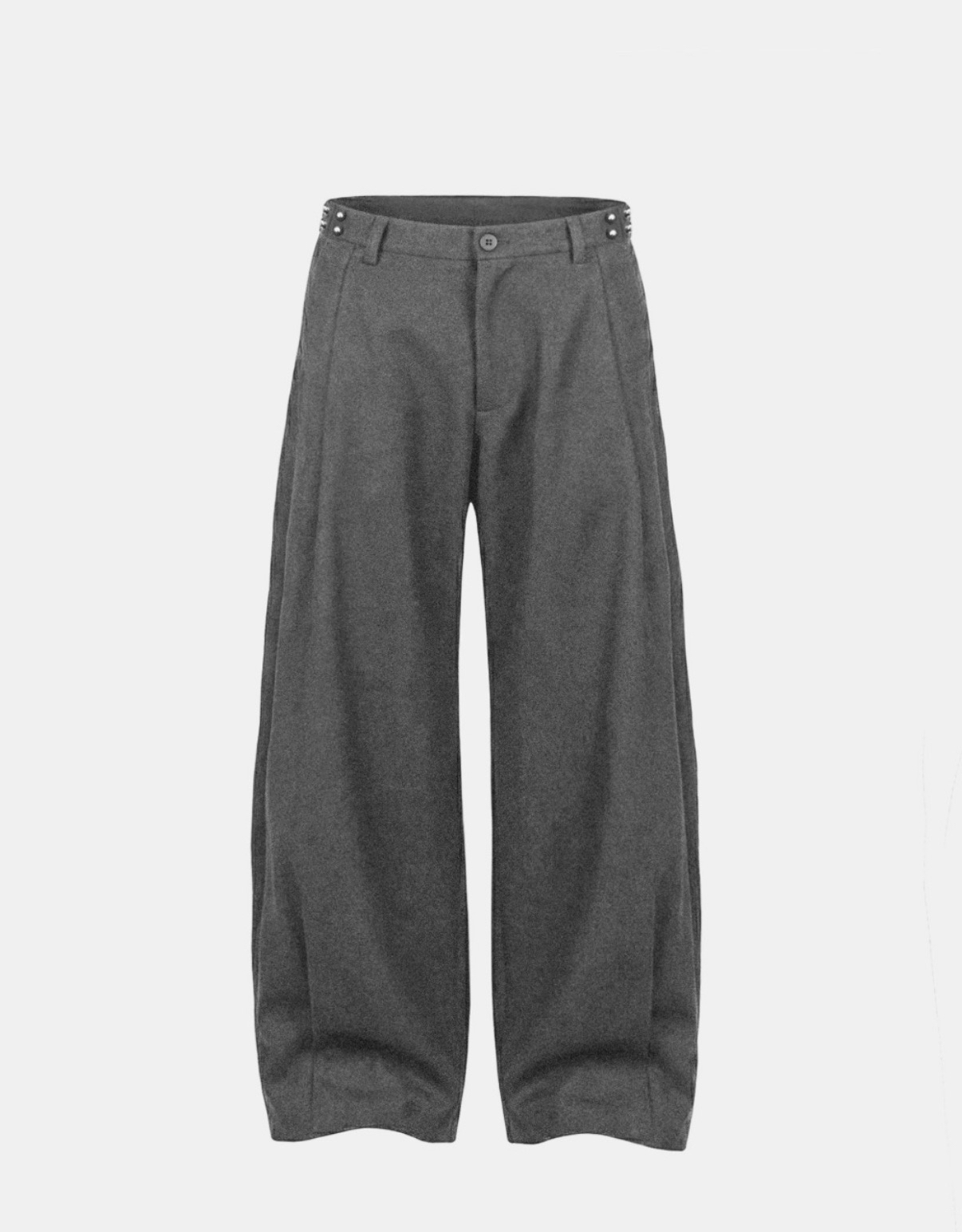 BADBLOOD[w-pts26-082] 712 Spina Rivet Wide Slacks - Gray