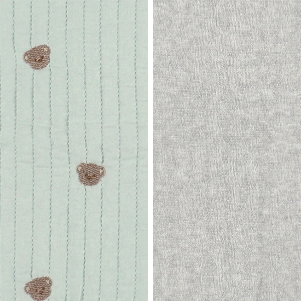 🇯🇵預訂 日本直送🇯🇵小熊刺繡雙面絎縫孭帶咬巾胸巾