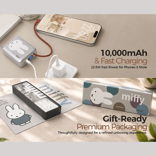 預購8月尾到店 新品登場 最新Miffy Power Cube CX10 10000mAh行動電源 (原廠行貨)