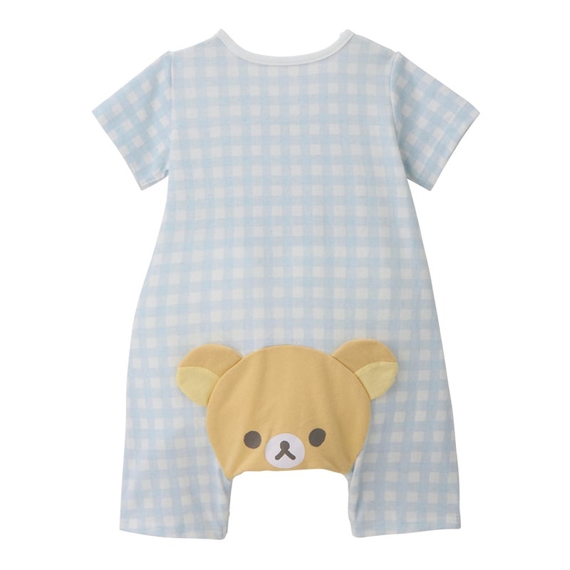 🇯🇵預訂 日本直送🇯🇵Rilakkuma Baby鬆弛熊系列兩色人物屁股面部格紋短袖連身服