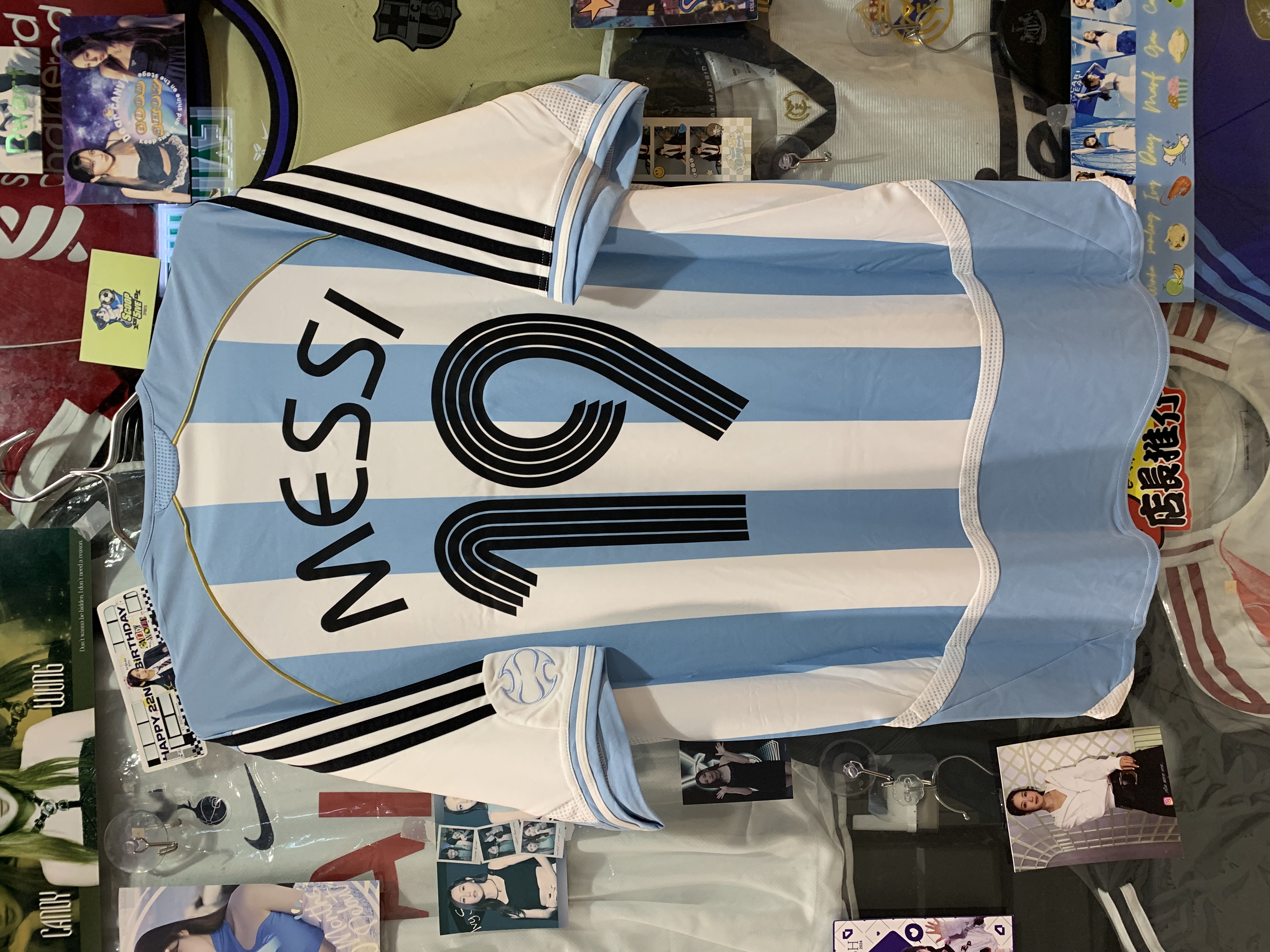 2006 阿根廷 主場 復刻 短袖 連 原裝字 19 Messi