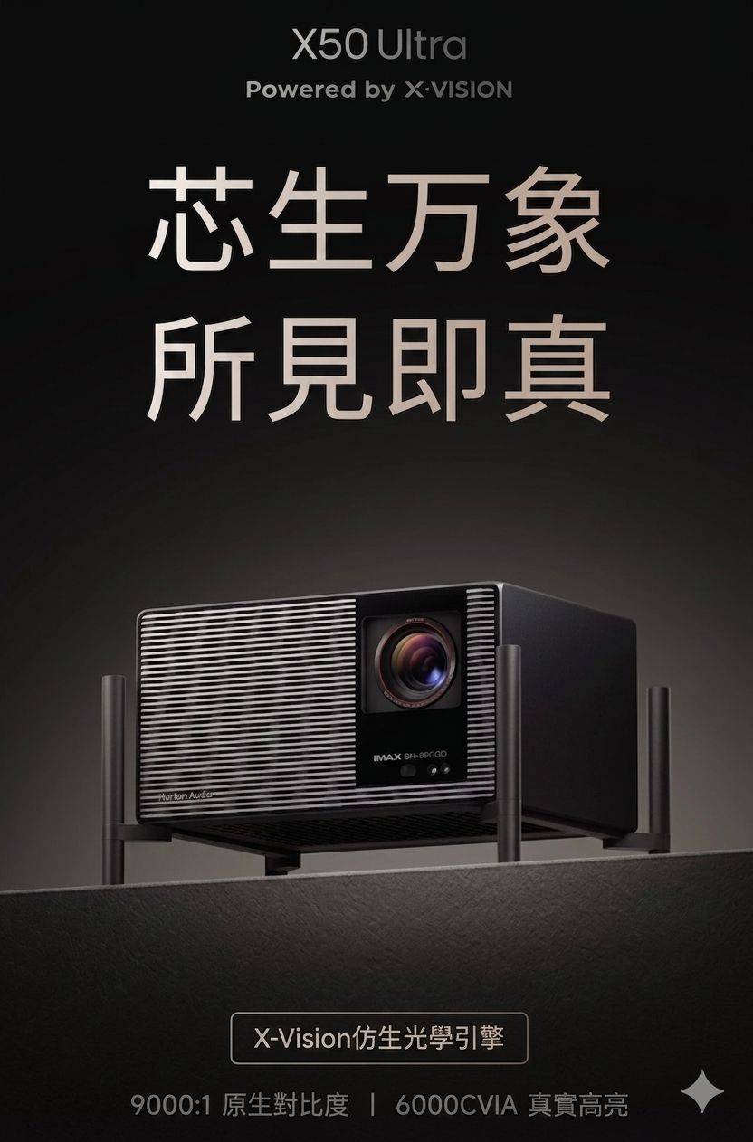 極米 Xgimi X50 Ultra 光學變焦4K投影機 香港三腳插頭 (預購貨品)