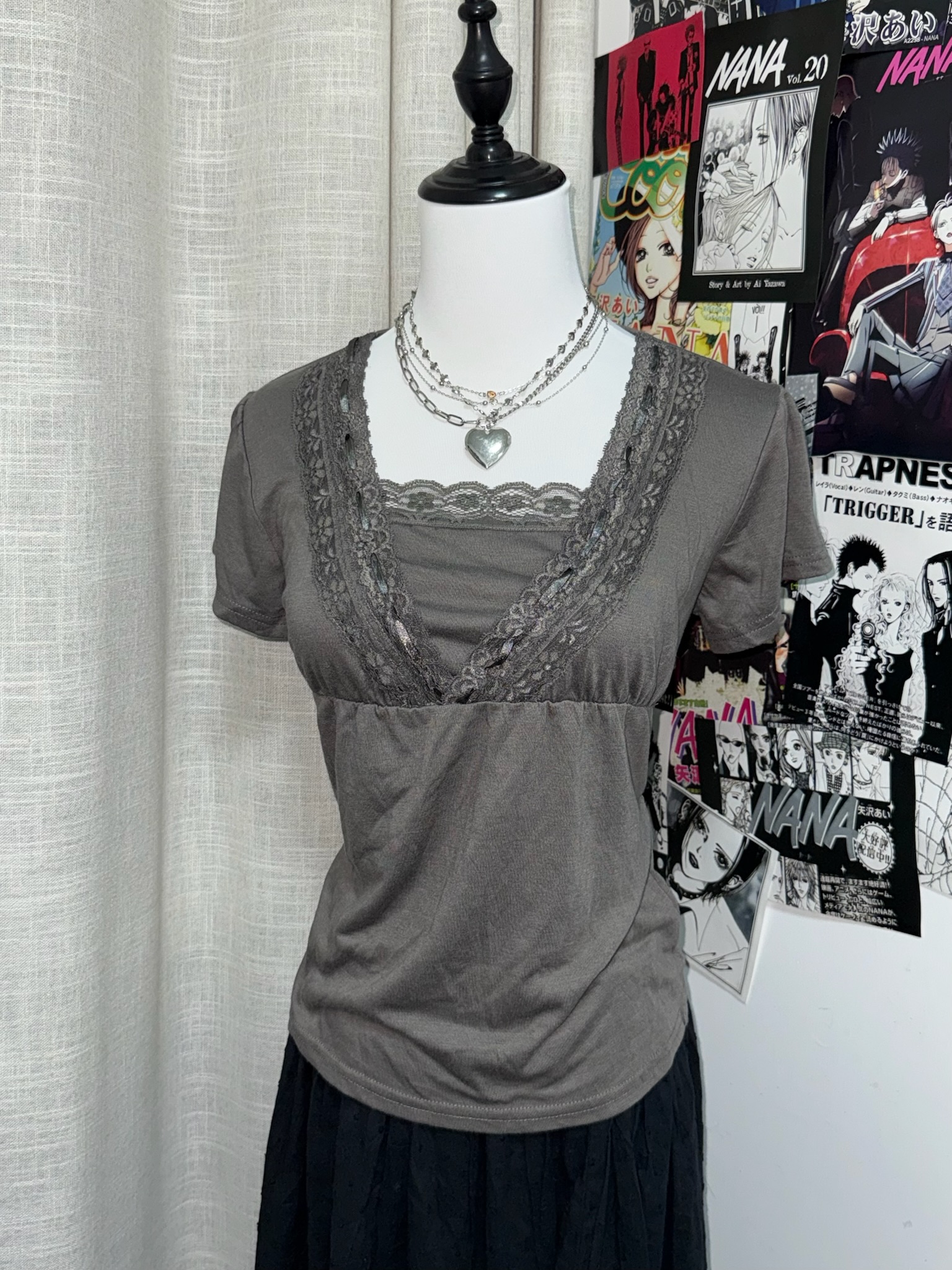 Fairy Grunge Earth Tone Lace Cami-Overlay