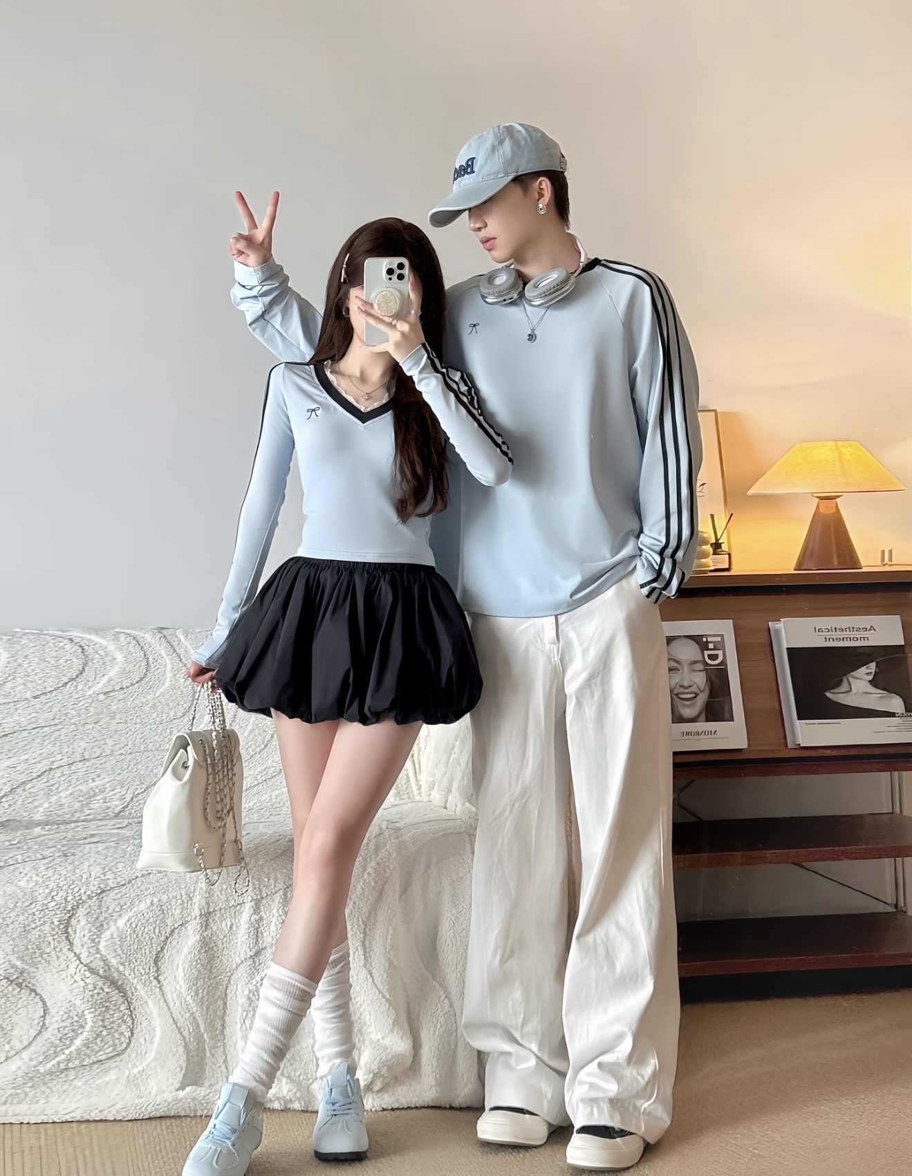 SK220段面泡泡蓬蓬短裙