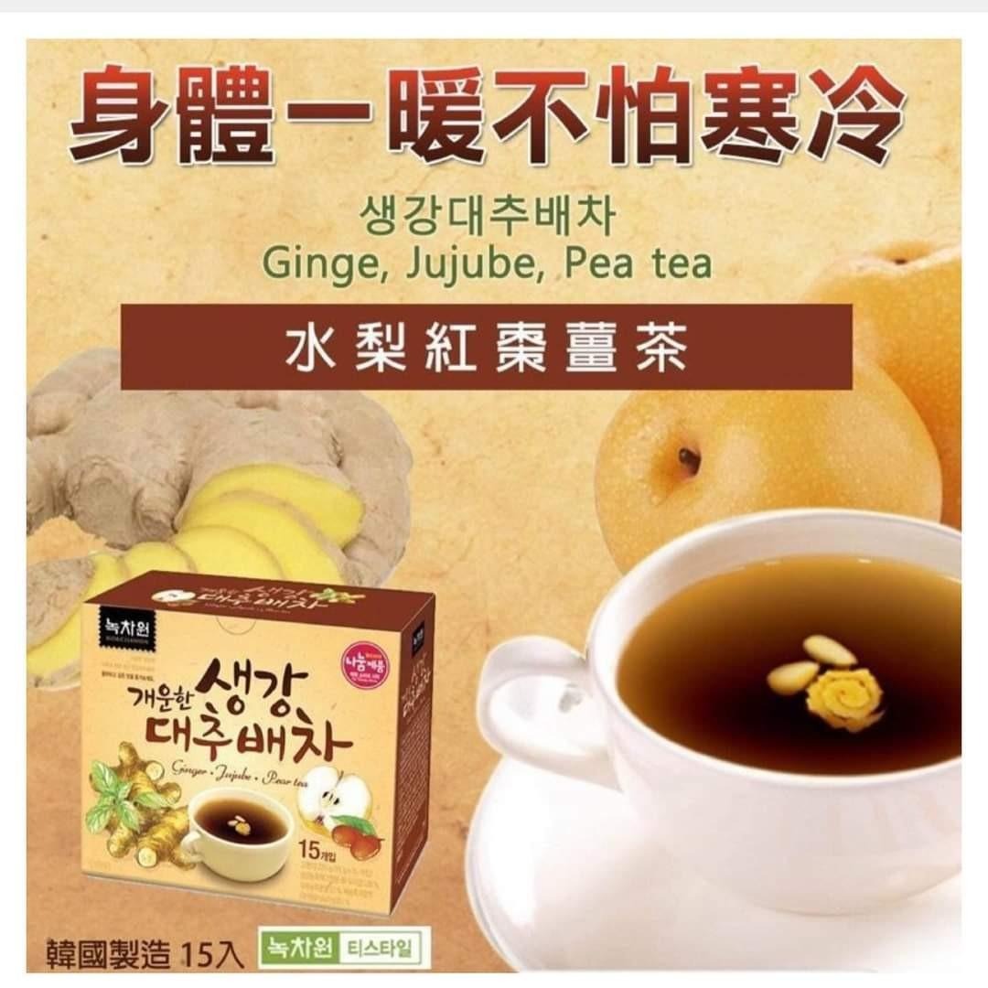 🇰🇷韓國 Nokchawon 綠茶園水梨紅棗薑茶🍐☕(15包)